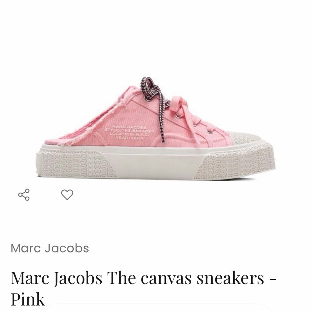 Marc Jacobs Pink Canvas Low-Profile Slip-On Sneaker